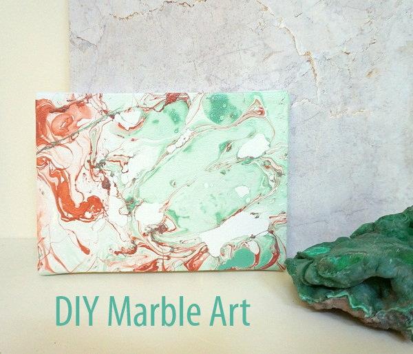 DIY marmorinen koriste -esineet taide