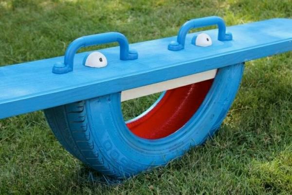 DIY huonekalut autonrenkaat lapset swing sininen