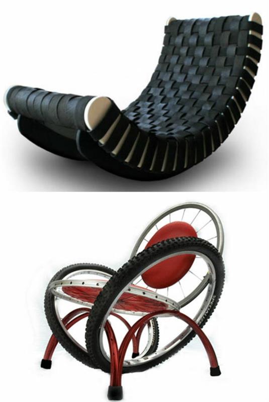 DIY huonekalut auton renkaan lepotuoli