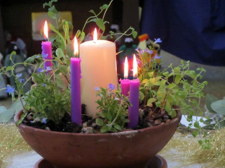 DIY -projekteja joulukoristeita Advent -seppeleitä modernilla tyylillä