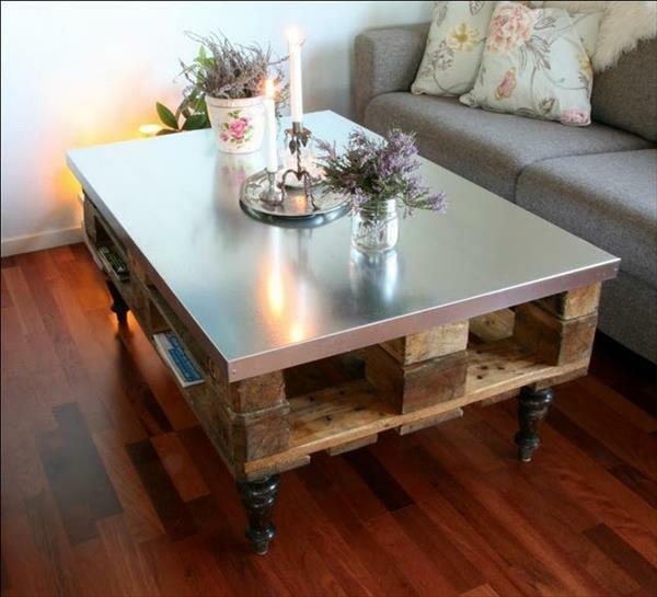 Euro -lavoista valmistetut DIY -pöydät, sohvapöytä hyödyllinen