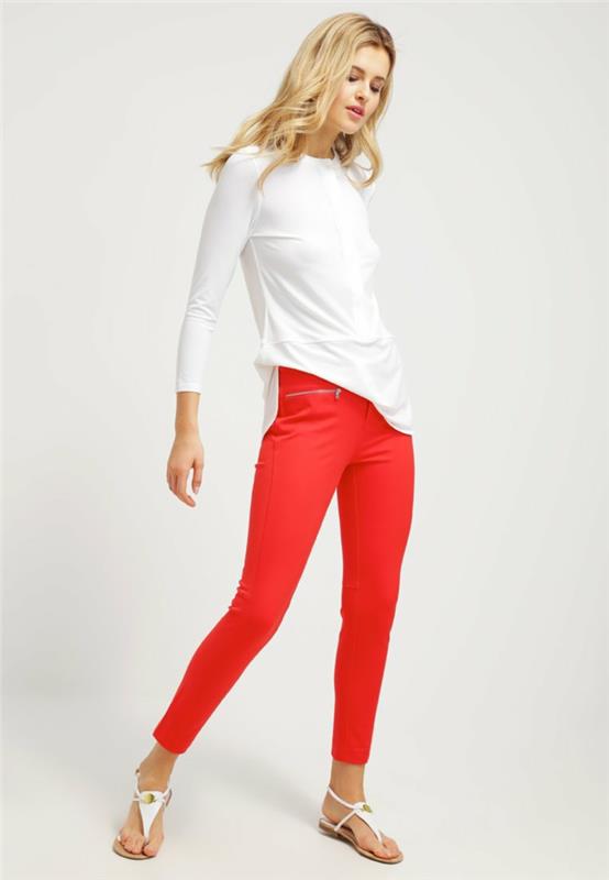 Naisten housut punaiset muodin trendit 2016 Trainig