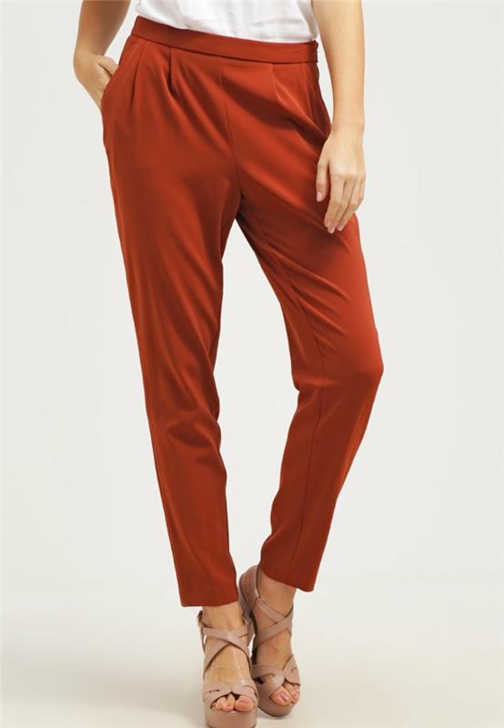 Naisten housut punaiset muodin trendit 2016 viininpunainen paprika