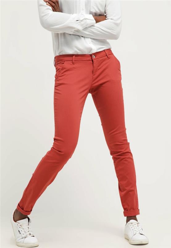 Naisten housut punaiset muodin trendit 2016