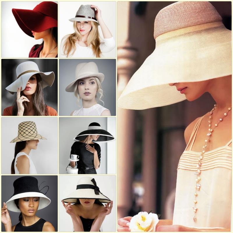 Naisten hatut Naisten muoti- ja muotoiluvinkit Huopahatut olkihattu -mallit