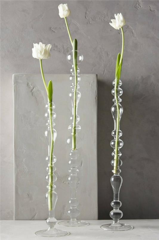 Koristeellinen kukka maljakko luova koriste -esineet kodin tarvikkeet lasimaljakoiden suunnittelu