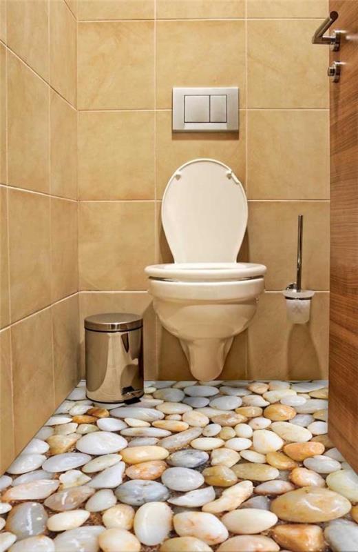 Suunnittelun inspiraatiota - jokikiviä kylpyhuoneessa