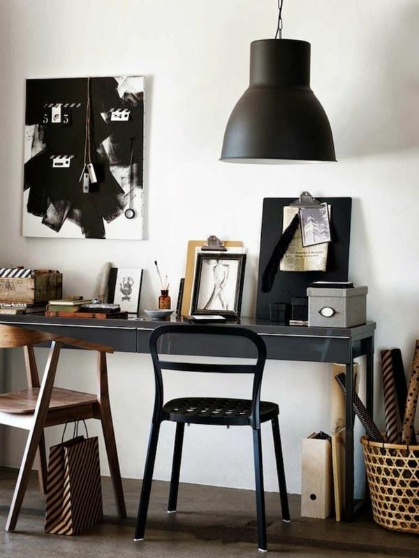 musta väri toimistokalusteet ergonomisesti käytetty riippuvalaisin