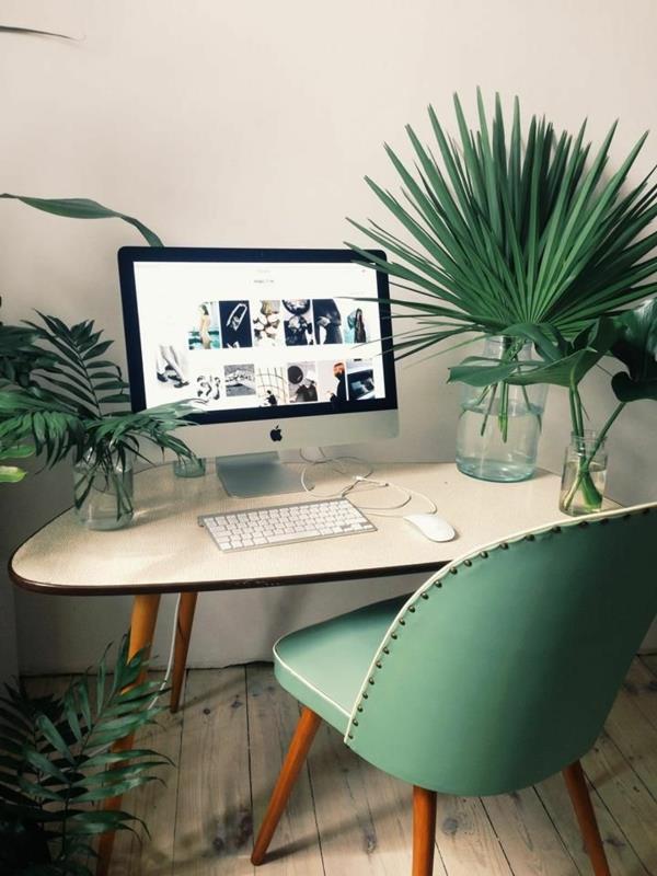 ergonominen suunnittelija toimistokalusteet täydellinen sarja kasveja