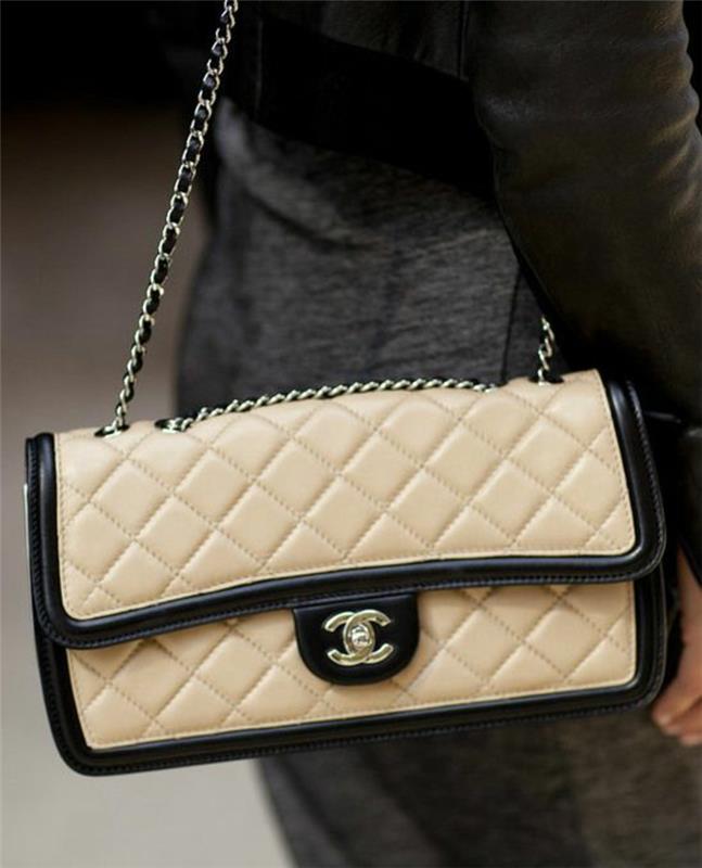 Suunnittelija käsilaukut Chanel laukut 2.55 kerma musta