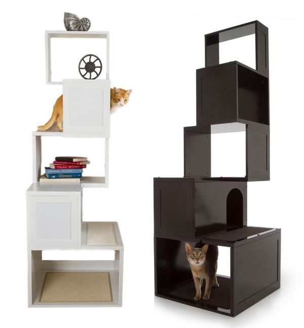 Design -huonekalut ja tarvikkeet lemmikkieläinten hyllyille musta rakenne