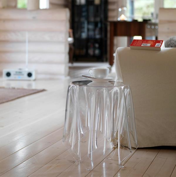 Suunnittelija läpinäkyvät pöydät sohvapöydät ruokapöydät sivupöytä