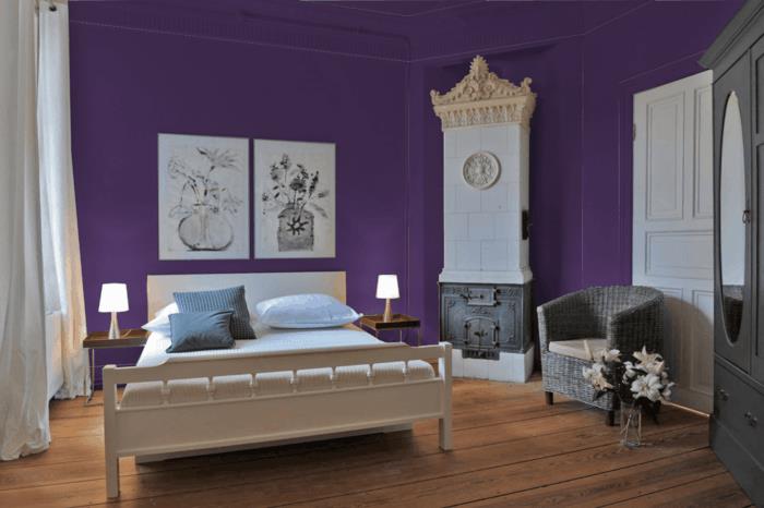 Väri violetti tumman violetti seinät lankku lattia puu