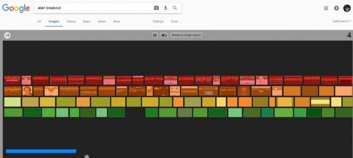 Paras Googlen pääsiäismunien atari -breakout -minipeli