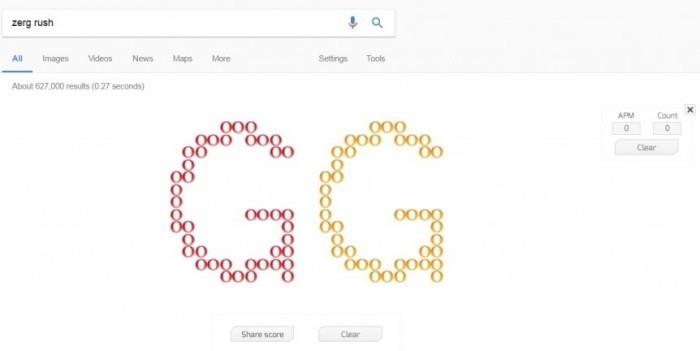 Paras Googlen pääsiäismunat zerg rush starcraft