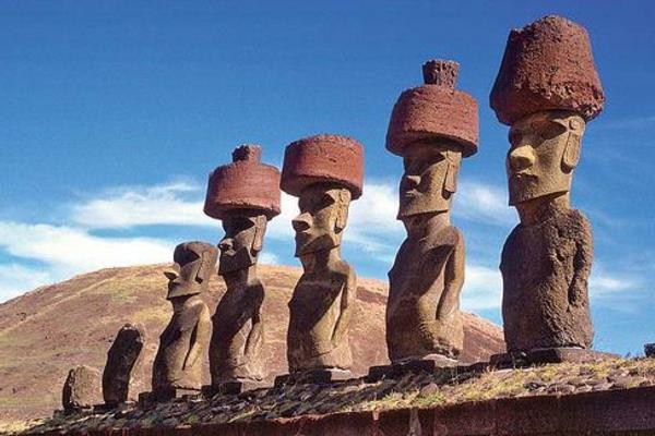 chile -hattu Hämmästyttävät pääsiäissaaren kivet