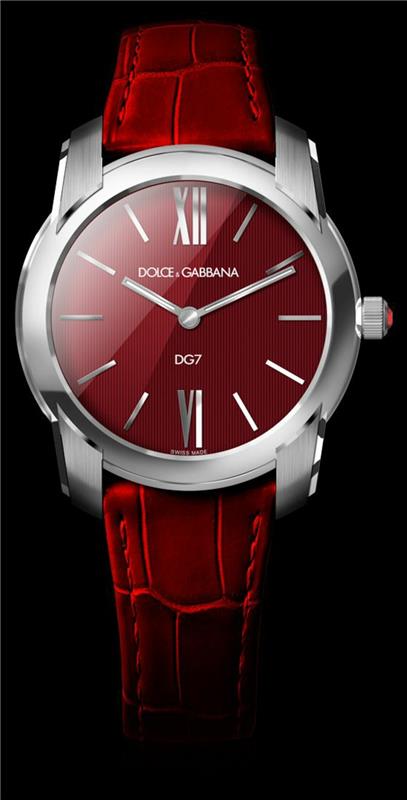 Dolce & Gabbana naisten kello design nahkarannekello naisten punainen