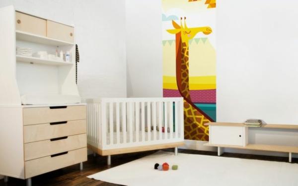 Viidakko lasten tapetit suunnittelu lastenhuone vauvan sänky