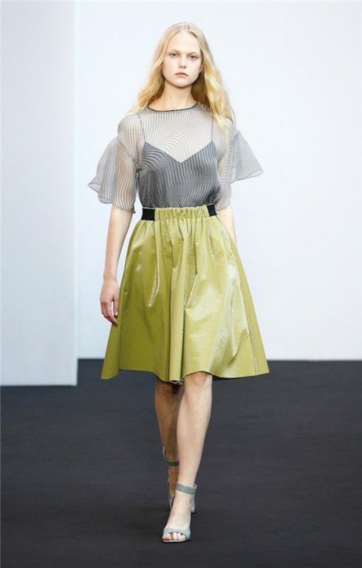 Läpinäkyvät mekot suunnittelija catwalk muoti läpinäkyvä toppi