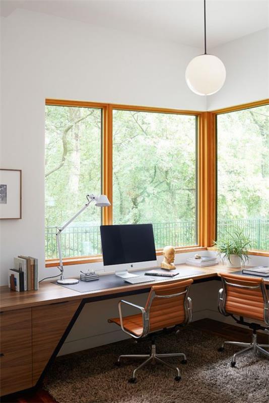 Kulmapöytä moderni kotitoimisto pitkä työpöytä