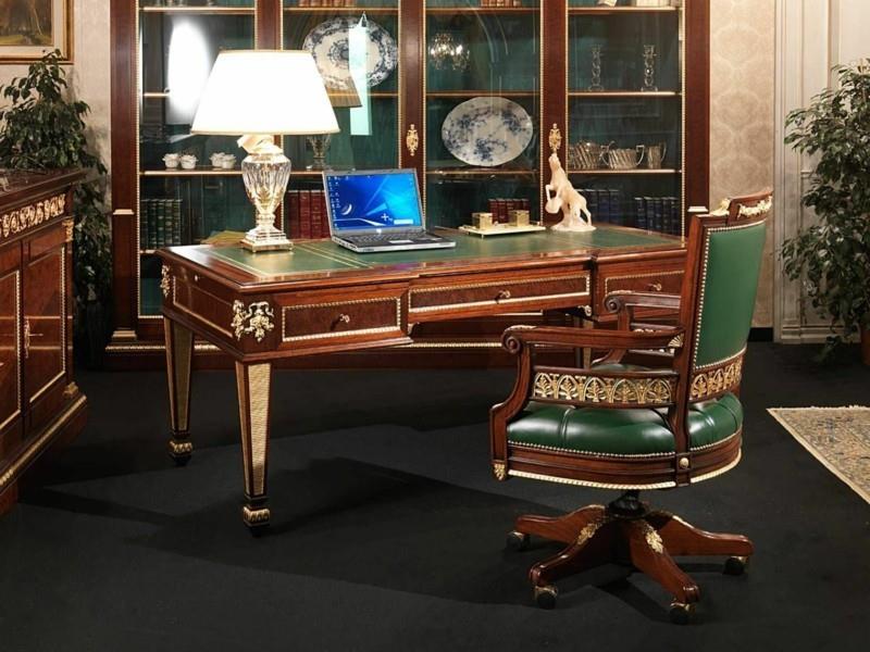 empire -tyyliset huonekalut sisustusideoita puukalustepöytä