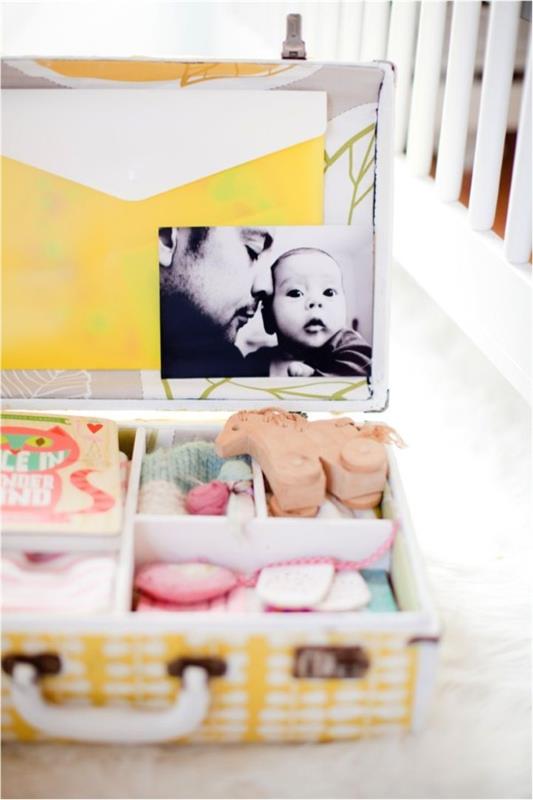 Vauvan matkamuistolaatikko - asioita, jotka eivät saisi puuttua, samoin kuin muut DIY -vinkit aarrearkku koffer diy