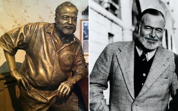 Ernest Hemingwayn patsas ja kuvan promootiot