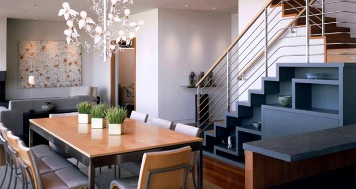 tilaa säästävät huonekalut ruokasali moderni syötävä keittiö ruokasalin huonekalut pöytäportaiden alla combi