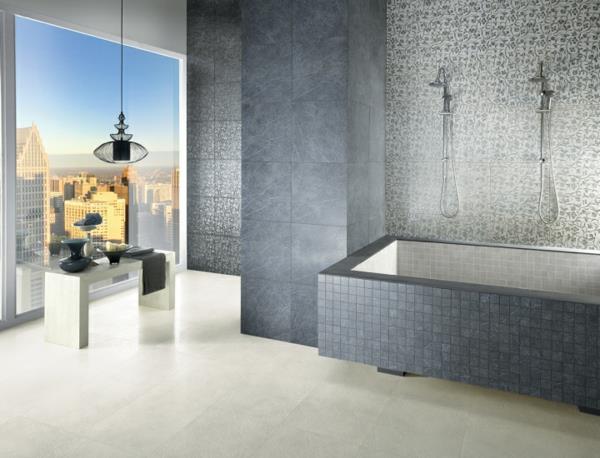 hieno kylpyhuone design kylpyamme mosaiikki