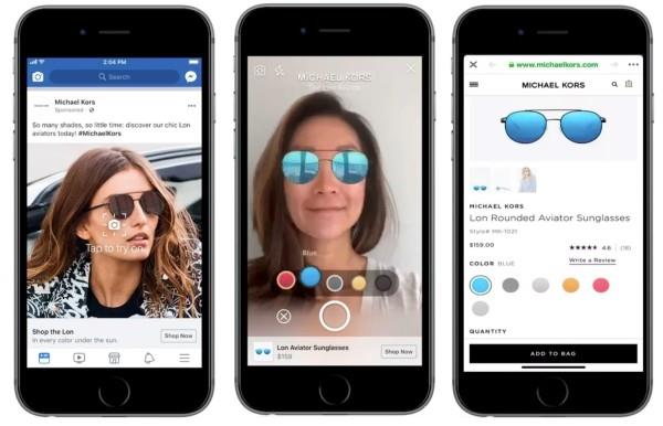 Facebook esittelee interaktiivisia mainoksia. Kokeile silmälaseja ja lisävarusteita