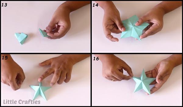 Tinker taittuvat tähdet 3D -paperi -tähtiä lasten kanssa