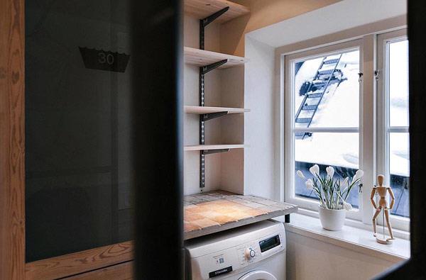 Fantastinen duplex Stockholm-Gamla Stan pesutupa
