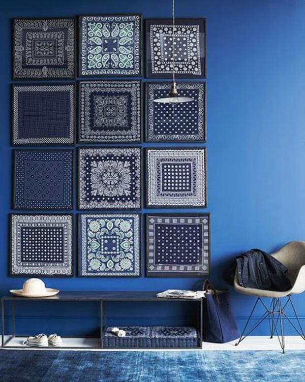 Värisuunnittelu olohuoneessa Väriideat elävät trendit 2015 sininen
