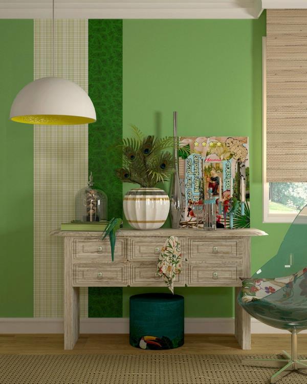 Seinät seinän suunnittelu väriideoita olohuone vihreä
