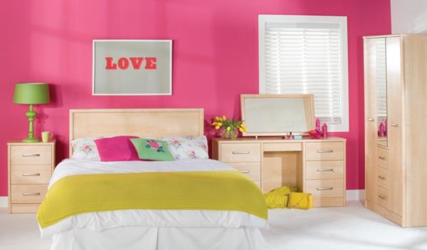 Väriideat tyttöjen huoneen seinät seinän suunnittelu olohuone vaaleanpunainen