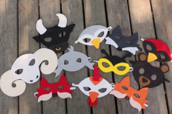 Mardi Gras -maskit tekevät eläimistä lapsia