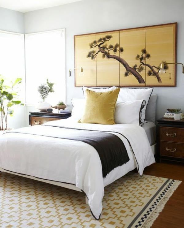 Feng Shui makuuhuoneen värillinen design -sänky