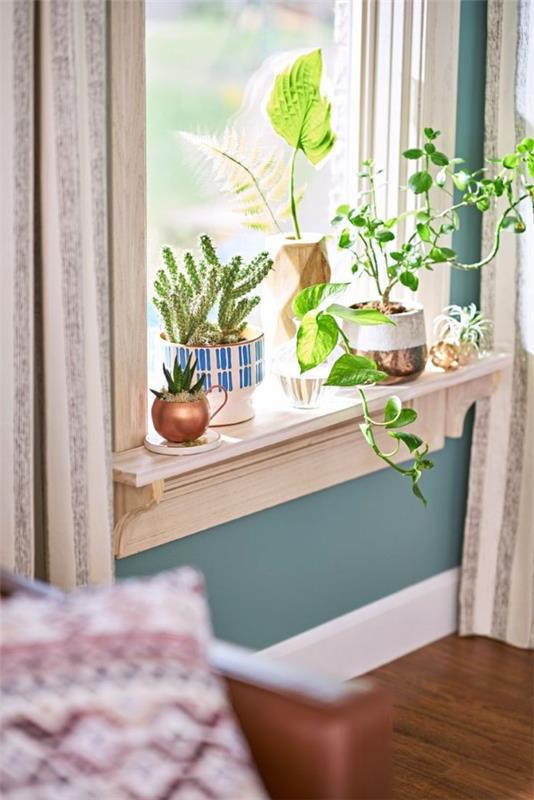 Ikkunalaudan koristelu kesäksi - tuoreita ideoita mihin tahansa sisustukseen ruukkukasveja koristekasveja vihreä