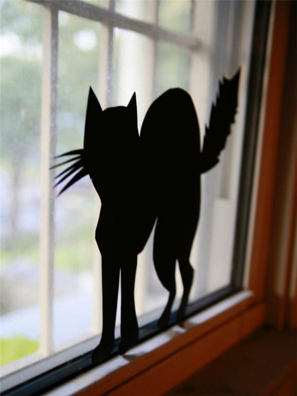 Tinker ikkuna kuvia lasten sade siluetti kissa