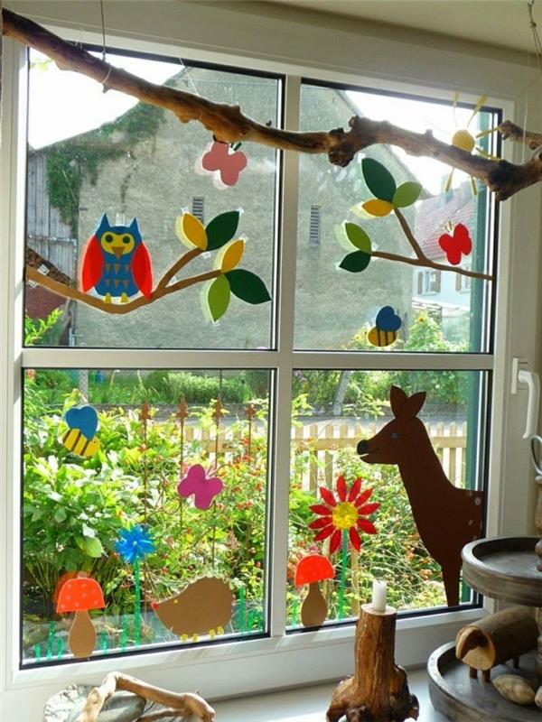 Tinker ikkunakuvia lasten kanssa