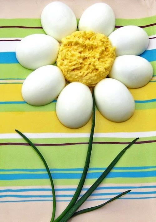 Koriste -ideoita pääsiäisen alkuperäisruoka -munakukkia