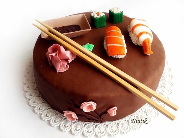 japanilaiset keittiökakut upeat kakun koristelukakkuhahmot sushi