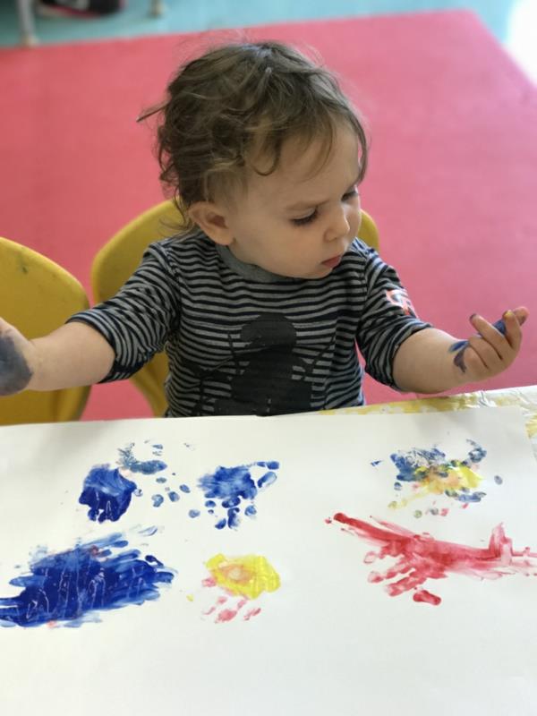 Sormimaalit Lasten sormet maalaavat kuvia