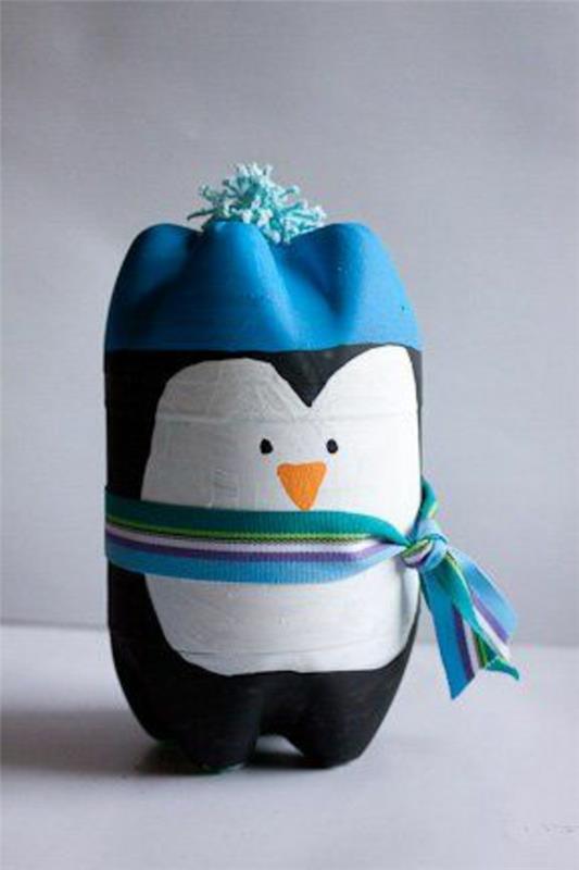 Pullo koristelu sininen joulu spray pingviini