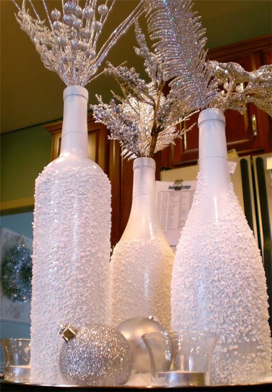 Pullon koristelu kierrätä joulusuihke valkoinen