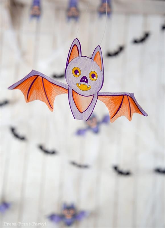 Bat tinker lasten kanssa Halloween - 50 lumoava ideoita ja ohjeita abmalkuva bat garland