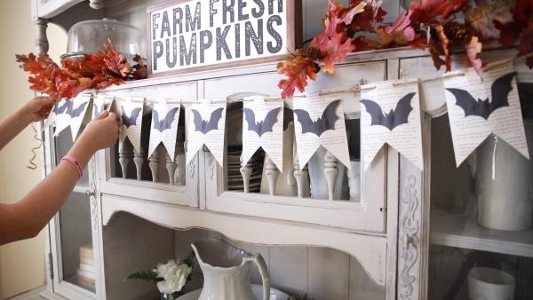 Lepakkomurha lasten kanssa Halloweenia varten - 50 lumoavaa ideaa ja ohjeita Garland Bats Kitchen Deco
