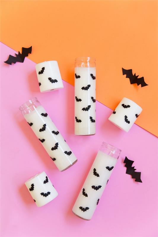 Lepakkomurha lasten kanssa Halloweenia varten - 50 lumoavaa ideaa ja ohjetta kynttilät deco lepakoiden halloween