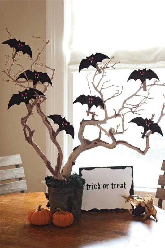 Lepakkomurha lasten kanssa Halloweeniin - 50 lumoavaa ideaa ja ohjeita oksia eläimiä diy deco
