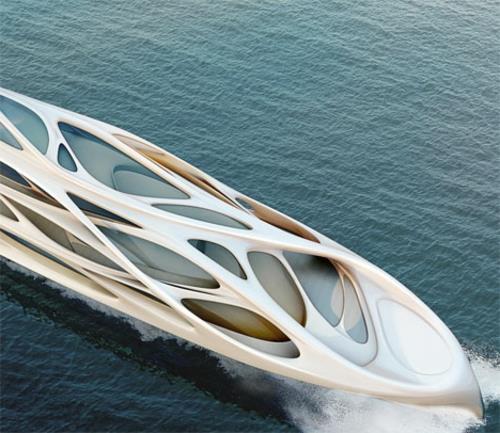 Fluid Zaha Hadid Yacht orgaaniset muodot